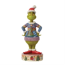 Grinch with Ugly Sweater H:22 cm.